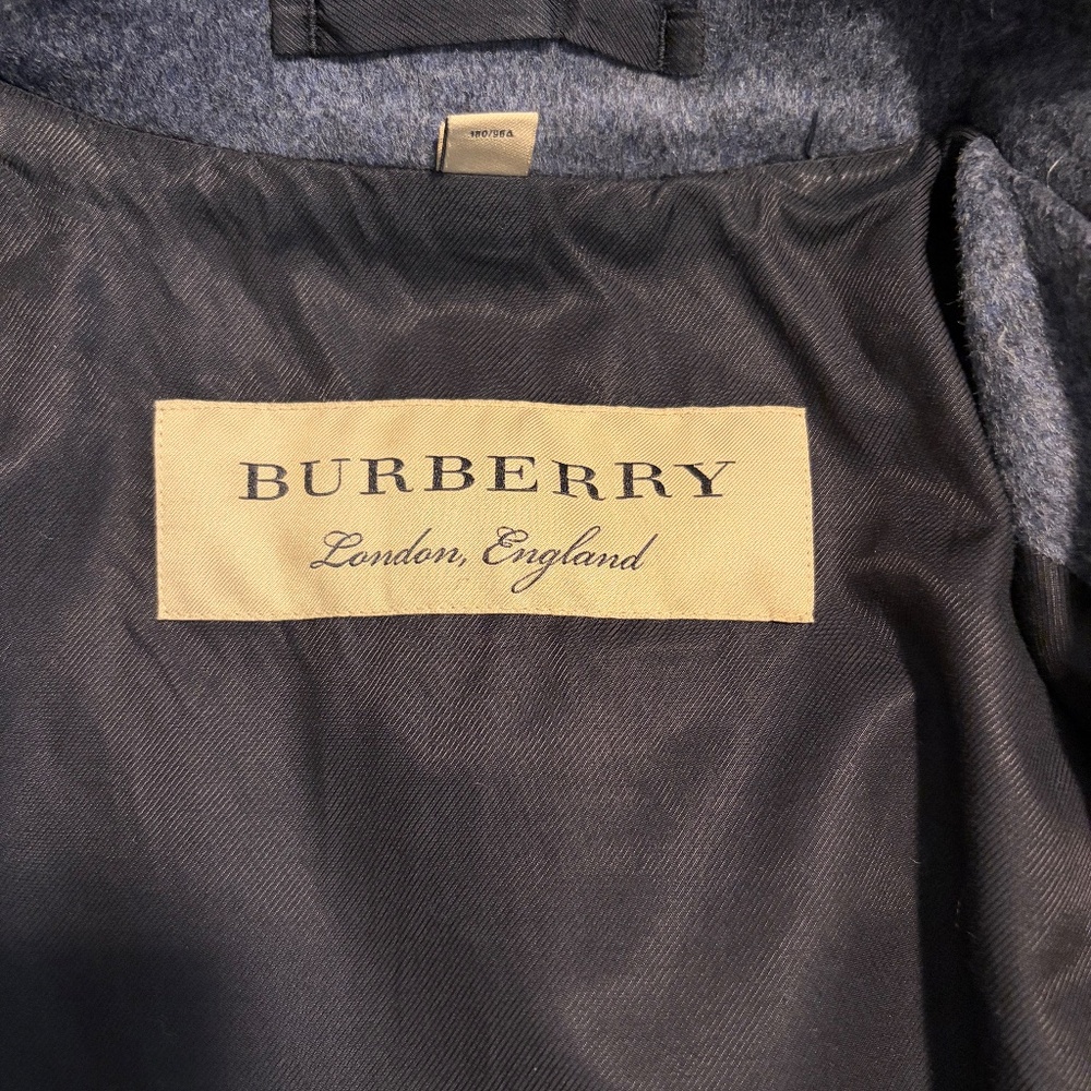 Burberry Mens Trench Coat - Mint Condition Wool and Cashmere Grey Size 40 - Picture 4 of 9